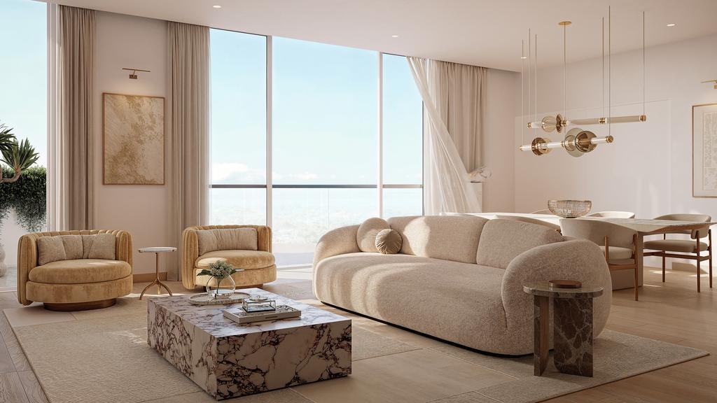 Conquest living room apartment artist impression